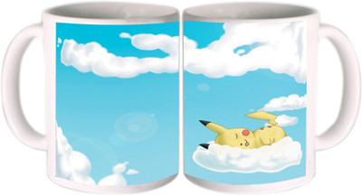 25% OFF on Shopkeeda Pikachu Sleeping Ceramic Mug 350 ml