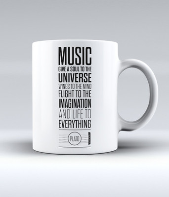12% OFF on Lab No. 4 Music Gives A Soul To The Universe - Plato Quote Ceramic Mug 350 ml 12% OFF on Lab No. 4 Music Gives A Soul To The Universe - Plato Quote Ceramic Mug 350 ml