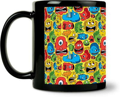 45% OFF on ShopMantra Cartoon Monster Pattern Ceramic Mug 300 ml