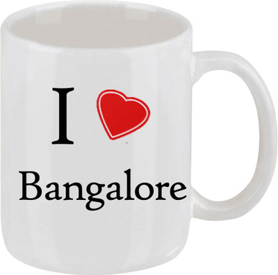 28% OFF on Ellicon D8 I Love Bangalore Ceramic Mug 325 ml