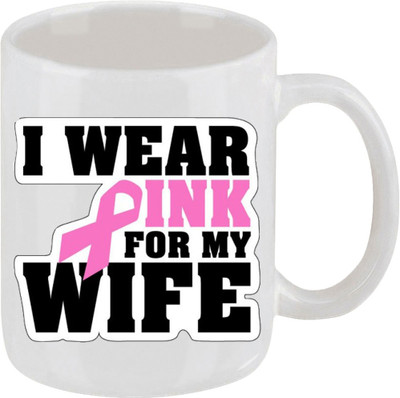 16% OFF on Ellicon 14 Wear Pink My Wife Ceramic Mug