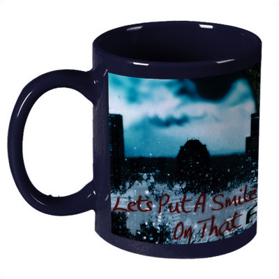 56% OFF on Amy Lets Put On A Smile Dark Blue Ceramic Mug 330 ml 56% OFF on Amy Lets Put On A Smile Dark Blue Ceramic Mug 330 ml