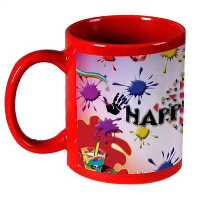 56% OFF on AMY Happy Holi Color Splash Hands Red Ceramic Mug 325 ml 56% OFF on AMY Happy Holi Color Splash Hands Red Ceramic Mug 325 ml