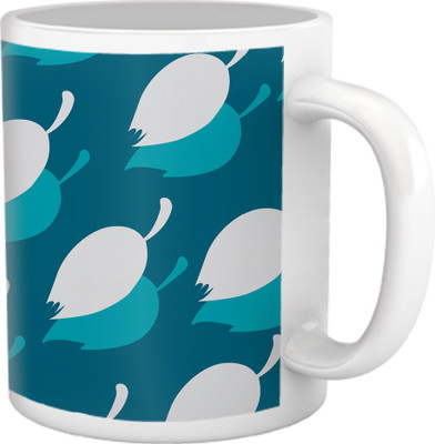 50% OFF on Tiedribbons Shy Shine_Geometric Multicolor_ Dual Leaf Pattern Ceramic Mug 325 ml