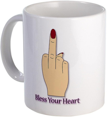 Snoogg Bless your heart Porcelain Bone China Coffee Ceramic Mug
