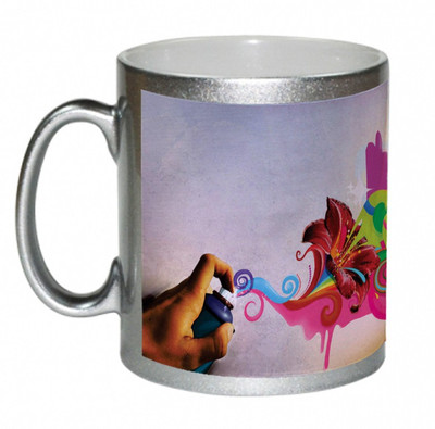 55% OFF on AMY Sprey Color Abstrck Art Ceramic Mug 325 ml