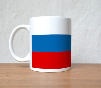 50% OFF on StyBuzz Russia National Flag Porcelain Mug 300 ml