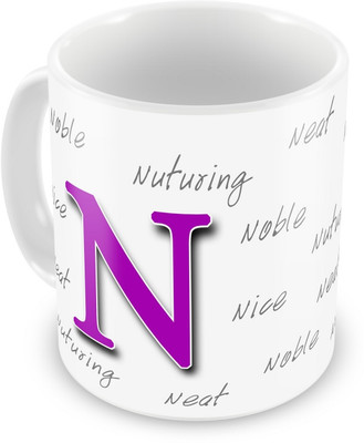 Everyday Gifts Happy Birthday Gift For Starting Letter N Ceramic Mug Everyday Gifts Happy Birthday Gift For Starting Letter N Ceramic Mug