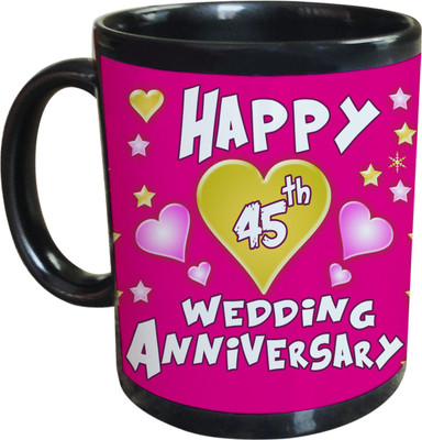 55% OFF on SajawatHomes 45th Wedding Anniversary Coffee Ceramic Mug 350 ml 55% OFF on SajawatHomes 45th Wedding Anniversary Coffee Ceramic Mug 350 ml