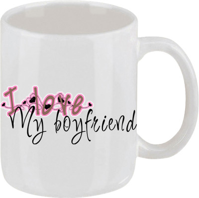 16% OFF on Ellicon 110 I Love My Boy Friend Ceramic Mug
