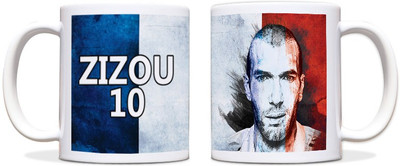 60% OFF on ShopMantra Zinedine Zidane France Football Black Ceramic Mug 300 ml