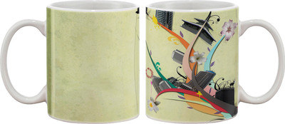Artifa Buildings Abstract Porcelain, Ceramic Mug 350 ml