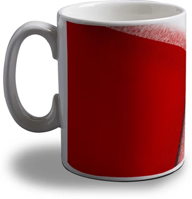 15% OFF on Artifa Red And White Abstract Porcelain, Ceramic Mug 350 ml