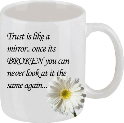 16% OFF on Ellicon Trust Is Like A Mirror Funny Ceramic Mug
