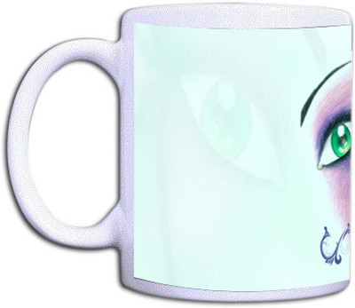 25% OFF on Shopkeeda Beautiful Eye Printed Ceramic Mug 350 ml