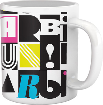 50% OFF on Tiedribbons Pure Vanity_Tru Concept_ Barbie Font Pattern Ceramic Mug 325 ml