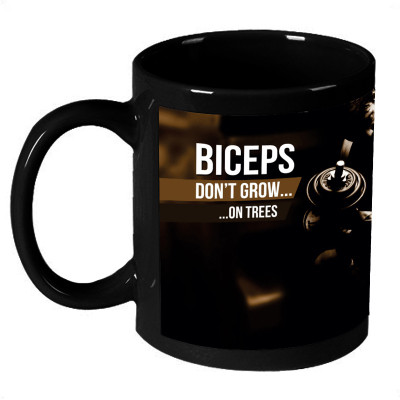 70% OFF on AMY Cool Bodybuilding Motivation Biceps Don,t Grow on Trees Quote Coffee Ceramic Mug 325 ml