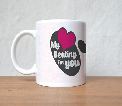 60% OFF on StyBuzz my heart is beating for you valentine Porcelain Mug 300 ml 60% OFF on StyBuzz my heart is beating for you valentine Porcelain Mug 300 ml
