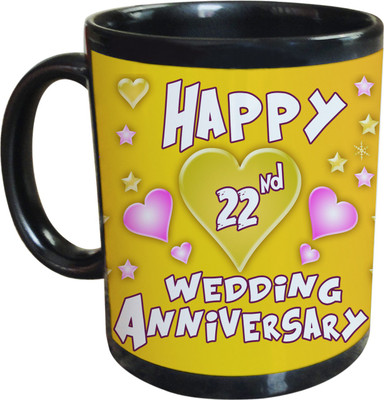 55% OFF on SajawatHomes 22nd Wedding Anniversary Coffee Ceramic Mug 350 ml 55% OFF on SajawatHomes 22nd Wedding Anniversary Coffee Ceramic Mug 350 ml