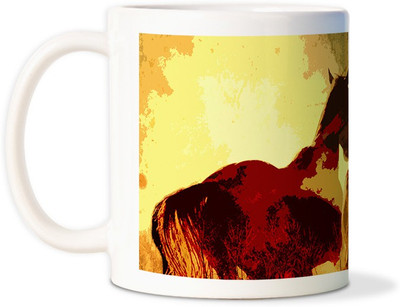 83% OFF on AMY HORSE CANVAS PAINT COFFEE Ceramic Mug