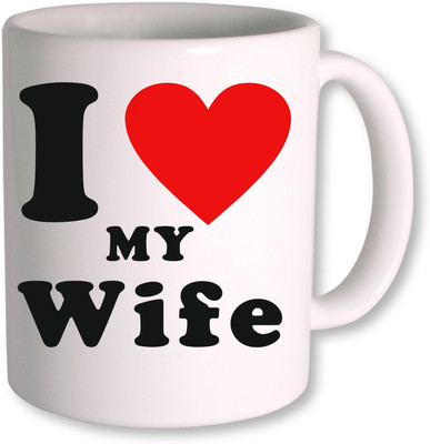 64% OFF on Photogiftsindia I Love Wife Ceramic Mug 350 g