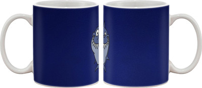 Artifa Funny Shark Cartoon Porcelain, Ceramic Mug 350 ml Artifa Funny Shark Cartoon Porcelain, Ceramic Mug 350 ml