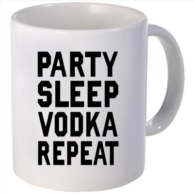 Snoogg partyleep vodka repeat Ceramic Mug