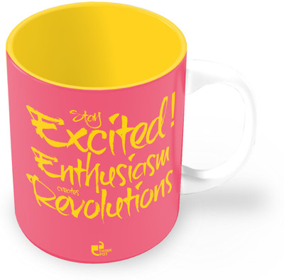 25% OFF on Thinkpot Stay Excited Enthusiasm Creates Revolutions Ceramic Mug 325 ml 25% OFF on Thinkpot Stay Excited Enthusiasm Creates Revolutions Ceramic Mug 325 ml