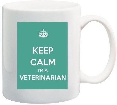 40% OFF on Teeskart Keep Calm Im A Vegeterian Porcelain Mug 300 ml