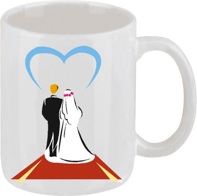 16% OFF on Ellicon 111 Wedding Love Couple Ceramic Mug