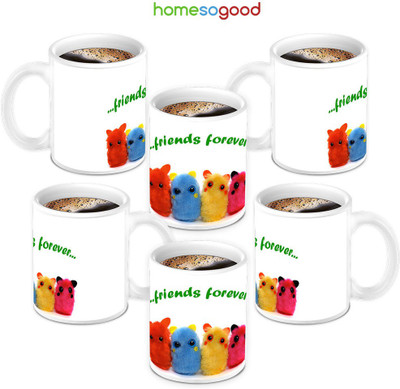 49% OFF on HomeSoGood Friends Forever Coffee 6 Mugs Ceramic Mug 280 ml, Pack of 6 49% OFF on HomeSoGood Friends Forever Coffee 6 Mugs Ceramic Mug 280 ml, Pack of 6