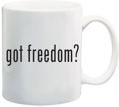 40% OFF on Teeskart Got Freedom Porcelain Mug 300 ml 40% OFF on Teeskart Got Freedom Porcelain Mug 300 ml
