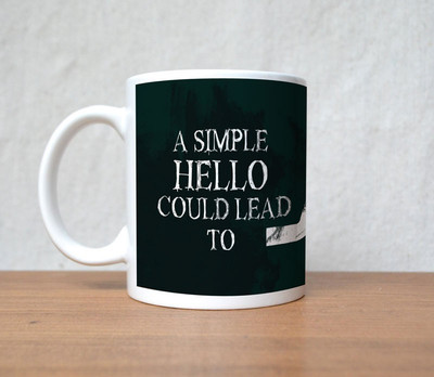 60% OFF on StyBuzz Simple Hello Things Arrow Porcelain Mug 300 ml