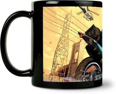 36% OFF on ShopMantra Gta Biker Boy Ceramic Mug 300 ml