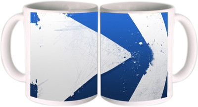 25% OFF on Shopkeeda Blue Arrow Art Ceramic Mug 350 ml