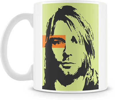Engrave Kurt Cobain Pop Art Ceramic Mug 350 ml Engrave Kurt Cobain Pop Art Ceramic Mug 350 ml