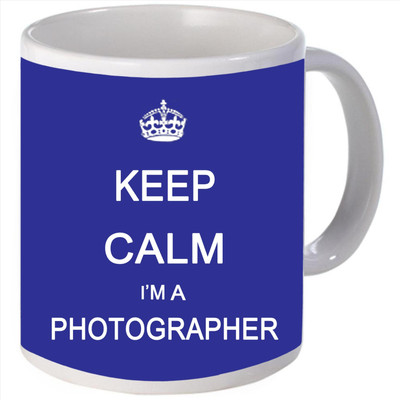 Snoogg Keep calm im a photgrapher Porcelain Bone China Coffee Ceramic Mug