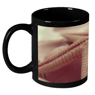 72% OFF on AMY Shining Lights Wooden Guitar Ceramic Mug 325 ml