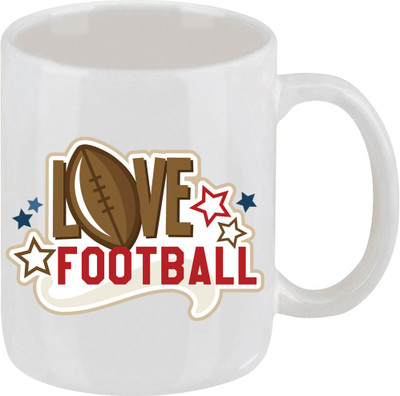 28% OFF on Ellicon E132 Love Football Ceramic Mug 325 ml