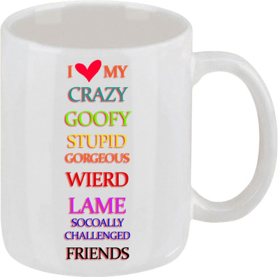 16% OFF on Ellicon I Love My Friends Ceramic Mug