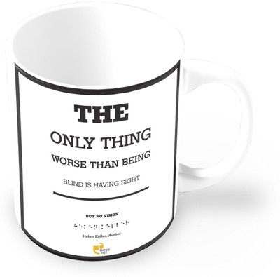 25% OFF on Thinkpot Having Sight But No Vision - Helen Keller, Author Ceramic Mug