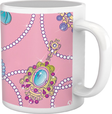 50% OFF on Tiedribbons Pure Vanity_Tru Concept_Vintage Barbie Pink Pattern Ceramic Mug 325 ml