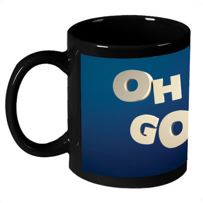 70% OFF on AMY Abstract Oh My God Quote 3D Art Coffee Ceramic Mug 325 ml