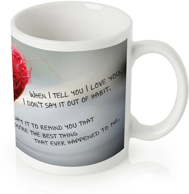 60% OFF on WebPlaza W108E049BLove Ceramic Mug