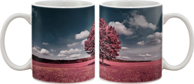 15% OFF on Artifa Colourful Spring Tree Porcelain, Ceramic Mug 350 ml