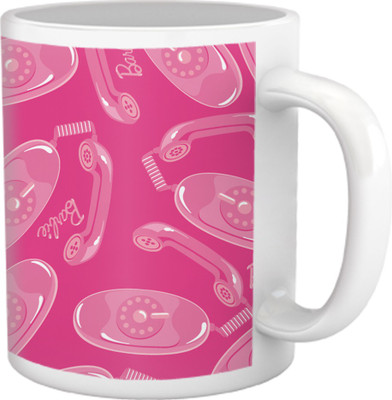 50% OFF on Tiedribbons Pure Vanity_Telephone Pink Ceramic Mug 325 ml