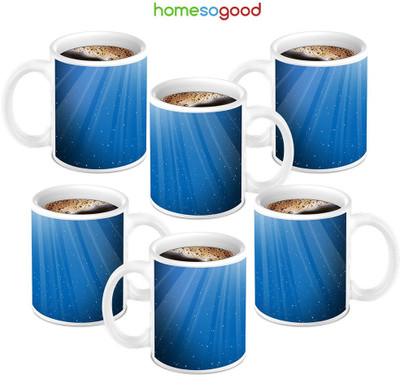 49% OFF on HomeSoGood In The Night 6 Mugs Ceramic Mug 280 ml, Pack of 6