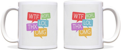 60% OFF on ShopMantra Internet Slangs Black Ceramic Mug 300 ml