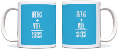 60% OFF on ShopMantra Deams Work and Success Black Ceramic Mug 300 ml