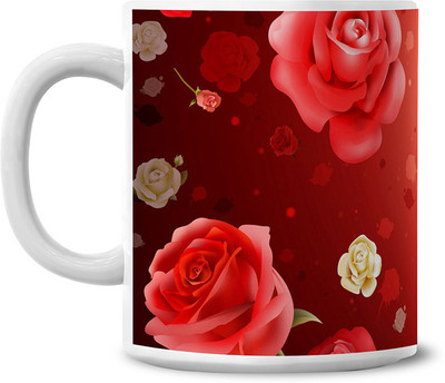 50% OFF on Lovely Collection Red Roses Ceramic Mug 50% OFF on Lovely Collection Red Roses Ceramic Mug